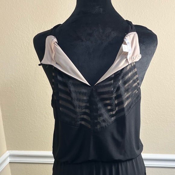 London Times Chevron Halter Maxi 👗Sz 8 -Black 🖤 Excellent preowned condition! - Picture 6 of 8